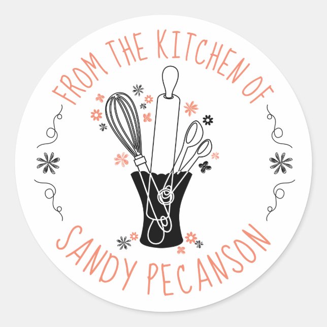 Adesivo padaria de utensílios cozinheiros da cozinha (Frente)