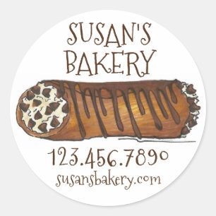 Adesivo Padaria Italiana Personalizada Chip Cannoli De Cho