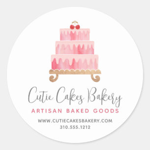 Adesivo Padaria Rosa Blush Bolo Massa Chef Sobremesa Moder