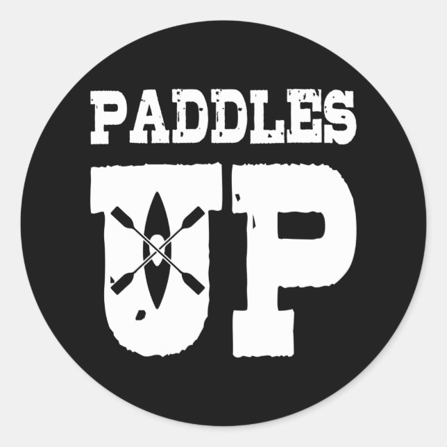 Adesivo PADDLES UP Funny Kayaking Canoe Gear Kayaker (Frente)