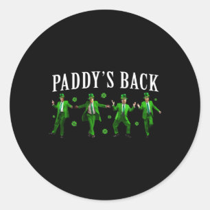 Adesivo Paddy's Back Funny Trump Dia de São Patrício Irish