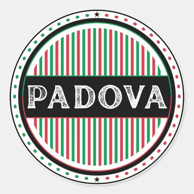 Adesivo Padova City Pride Emblem – Italian Identity (Frente)