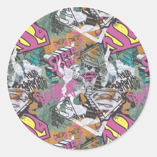 Adesivo Padrão 10 da Supergirl Comic Capers (Frente)
