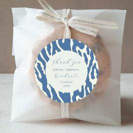 Adesivo Padrão abstrato azul e creme moderno para formatur