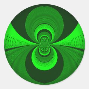Adesivo Padrão Abstrato de Caleidoscópio Groovy Verde Bril
