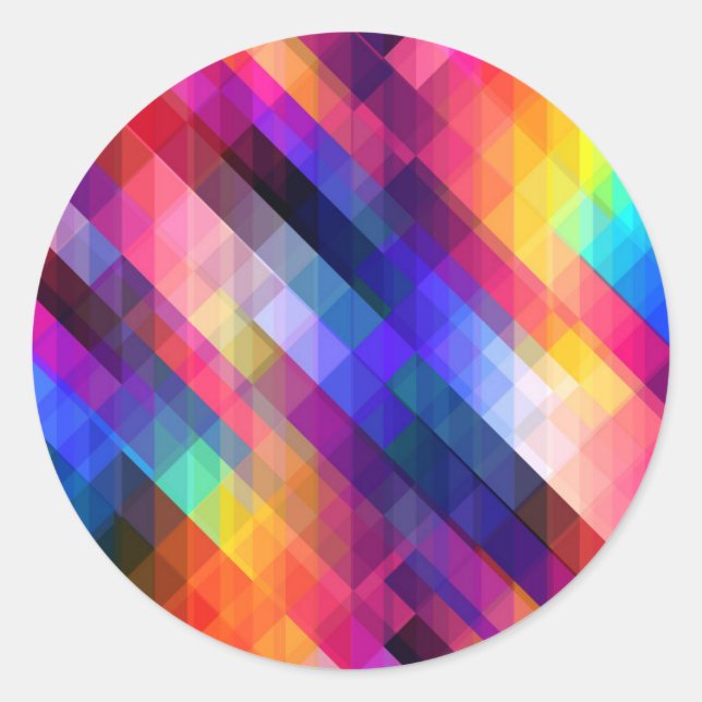 Adesivo Padrão abstrato de polígono colorido (Frente)