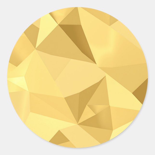 Adesivo Padrão Abstrato Geométrico Dourado (Frente)