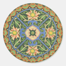 Padrão Antigo Cloisonné Chinês: Jade Verde