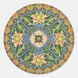 Adesivo Padrão Antigo Cloisonné Chinês: Jade Verde