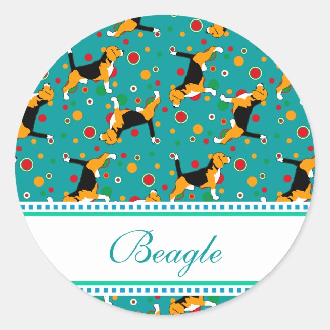 Adesivo Padrão Beagle (Frente)
