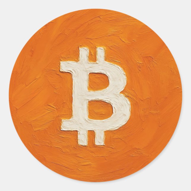 Adesivo Padrão Bitcoin (Óleo, Estilo: 1) (Frente)