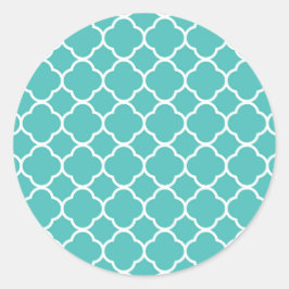 Adesivo Padrão Clássico do Teal Marroquino