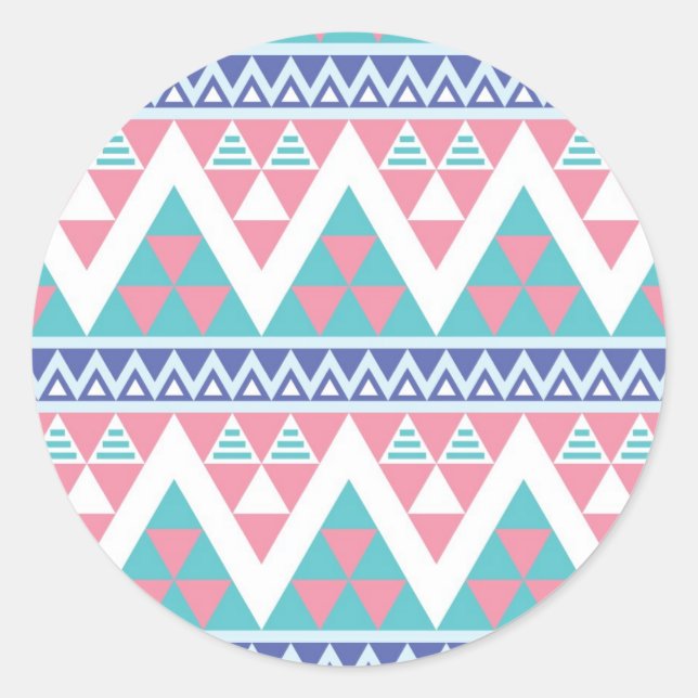 Adesivo Padrão colorido aztec tribal (Frente)