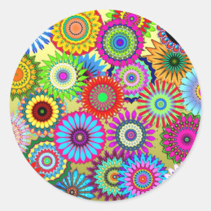 Adesivo Padrão colorido de caleidoscópio