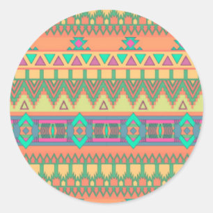 Adesivo Padrão Colorido de Chevron Zig Zag Tribal Aztec I