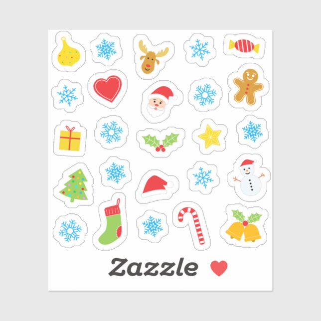 Adesivo Padrão colorido de Christams (Folha)