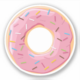 Adesivo Padrão Colorido de Donuts Retrô Festa Divertida Mi