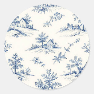 Adesivo Padrão contínuo de Toile de Jouy Campestre