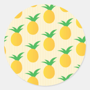 Adesivo Padrão de abacaxi amarelo claro