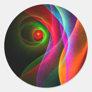 Adesivo Padrão de Abstrato de Arte Vermelho Verde Laranja