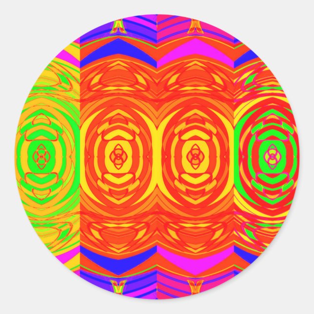 Adesivo Padrão de Abstrato de cores neon (Frente)