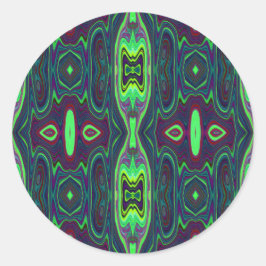 Adesivo Padrão de Abstrato de Retro, Vermelho e Azul