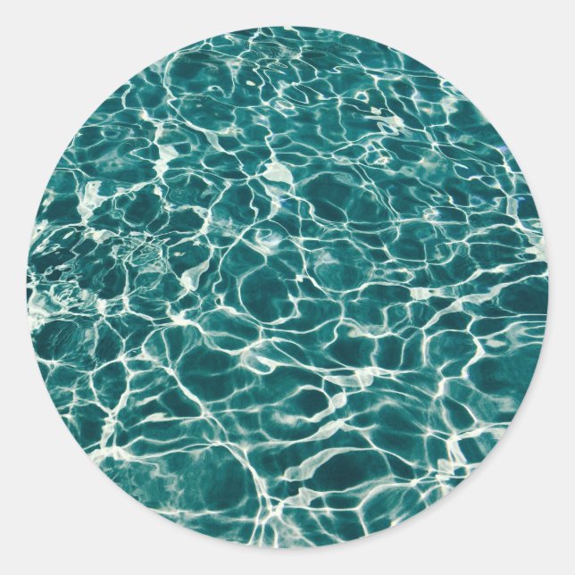 Adesivo Padrão de água azul (Frente)
