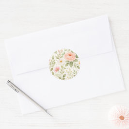Adesivo Padrão de Aquarela Floral Suave