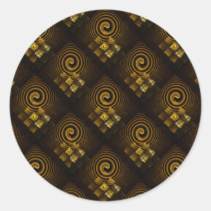 Adesivo Padrão de Arte Abstrata Boho Elegante Moderno Dour