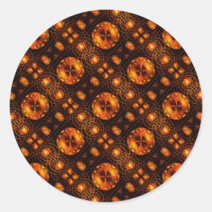 Adesivo Padrão de Arte Abstrata Boho Moderno Elegante Dour
