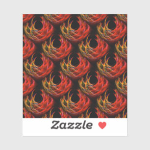 Adesivo Padrão de Arte Abstrata Elegante Boho Moderno Fofo