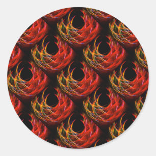 Adesivo Padrão de Arte Abstrato Boho Elegante Moderno Fofo
