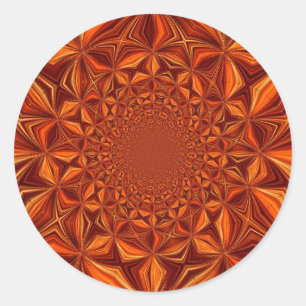 Adesivo Padrão de Arte Digital Kaleidoscópio Vermelho-6754
