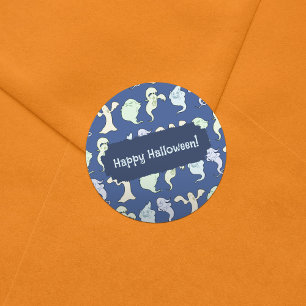 Adesivo Padrão de Arte do Halloween Halloween Assombrado p