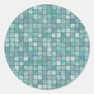 Adesivo Padrão de Azulejo Teal Variado