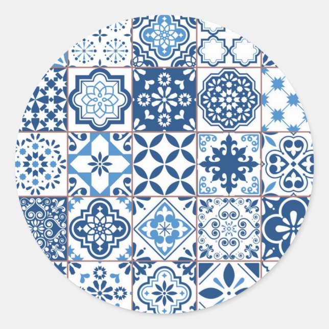 Adesivo Padrão de azulejos cerâmicos (Frente)