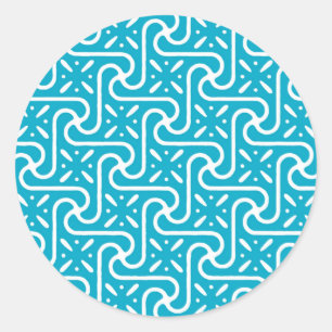 Adesivo Padrão de azulejos egípcios, turquesa e branco