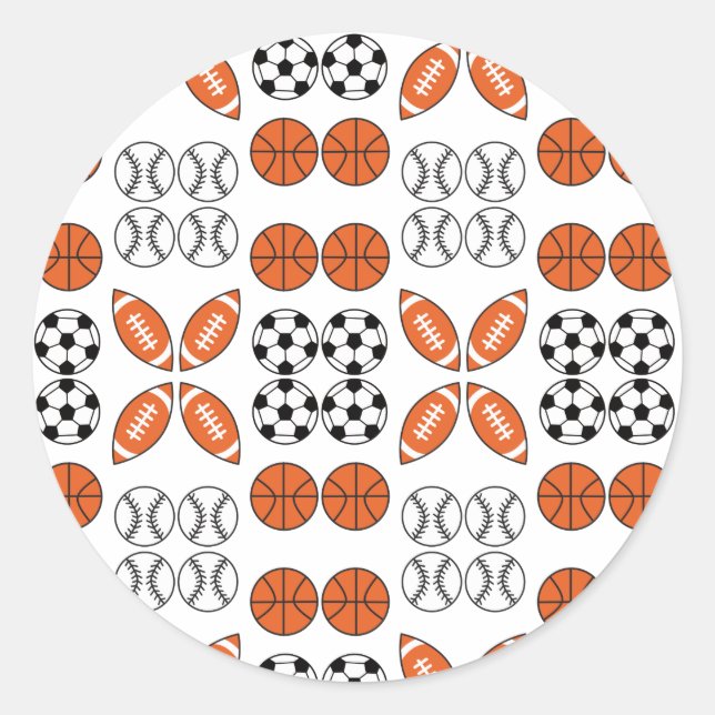 Adesivo Padrão de Ball Engraçado (Frente)