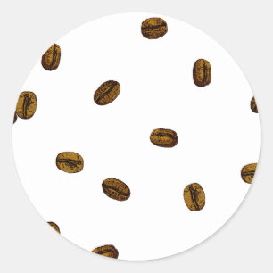 Adesivo Padrão De Bean De Café
