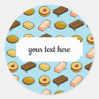 Adesivo Padrão de Biscoito de Biscoito de Arte Pixel