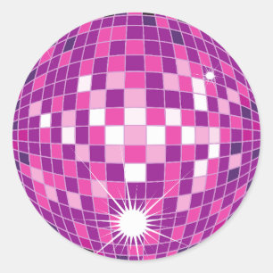 Adesivo Padrão de Bola de Disco Rosa