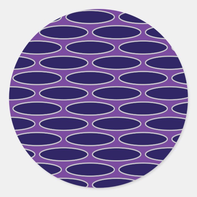 Adesivo Padrão de Cadeia de Púrpura Oval (Frente)