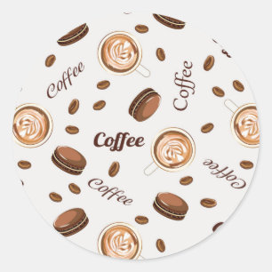 Adesivo Padrão de café