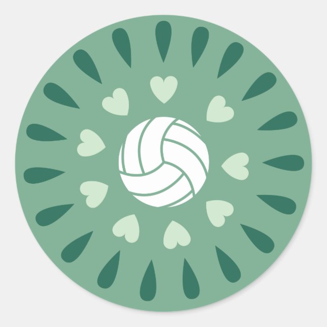 Adesivo Padrão de caleidoscópio Verde Volicbolas (Frente)