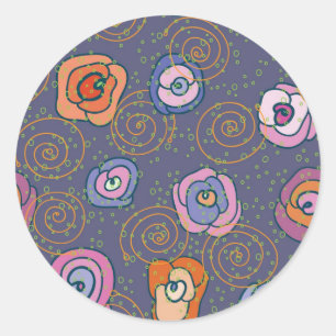 Adesivo padrão de campo abstrato rosa