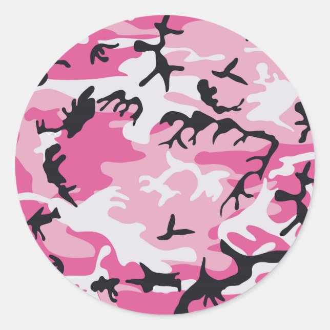 Adesivo Padrão de Camuflagem Rosa (Frente)