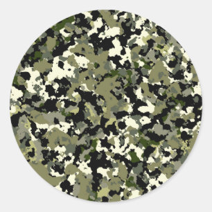 Adesivo Padrão de Camuflagem Verde Preto Creme Favor