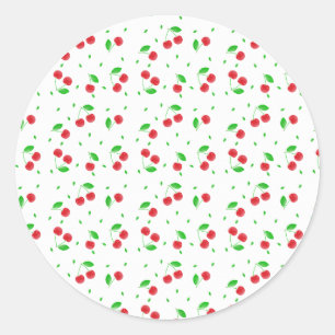 Adesivo Padrão de cerejas vermelhas