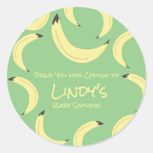Adesivo Padrão de Chuveiro de Bebê de Lindo Maço de Banana