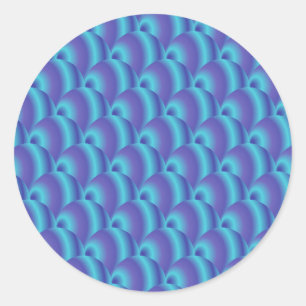 Adesivo Padrão de círculo teal e roxo, presente engraçado